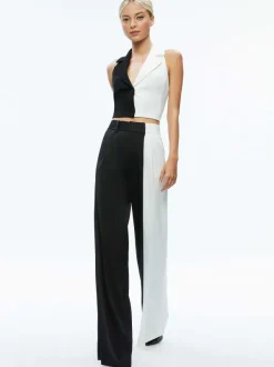 Women Alice and Olivia Meri Color Block Blazer Top + Pompey Color Block Pant