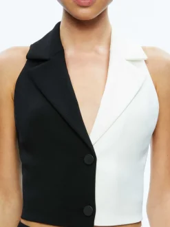 Women Alice and Olivia Meri Color Block Blazer Top + Pompey Color Block Pant