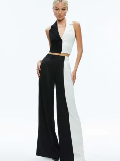 Women Alice and Olivia Meri Color Block Blazer Top + Pompey Color Block Pant