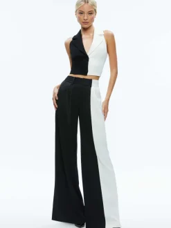 Women Alice and Olivia Meri Color Block Blazer Top + Pompey Color Block Pant