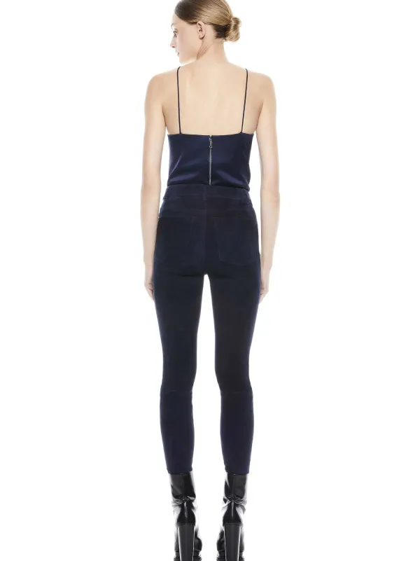 Women Alice and Olivia Mikah Single Button Suede Pant