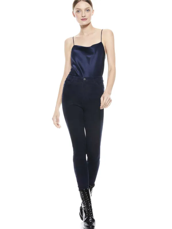 Women Alice and Olivia Mikah Single Button Suede Pant