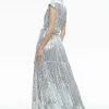 Women Alice and Olivia Miranda Embellished Tiered Maxi Dress