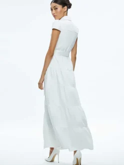 Women Alice and Olivia Miranda Maxi Denim Dress