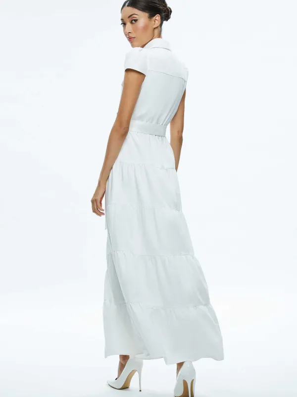 Women Alice and Olivia Miranda Maxi Denim Dress