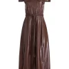 Women Alice and Olivia Miranda Vegan Leather Midi Dress