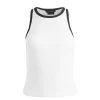 Women Alice and Olivia Mirtha Ribbed Racerback Tank