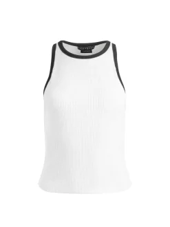Women Alice and Olivia Mirtha Ribbed Racerback Tank