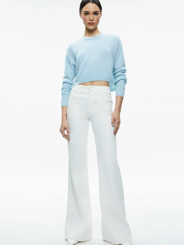Women Alice and Olivia Missa 5 Pocket High Rise Wide Leg Jean