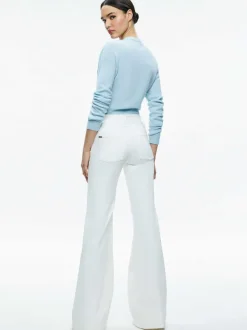 Women Alice and Olivia Missa 5 Pocket High Rise Wide Leg Jean