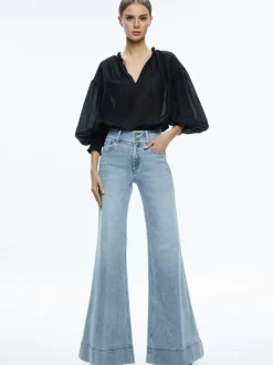 Women Alice and Olivia Missa High Rise Wide Leg Jean