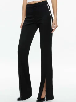 Women Alice and Olivia Mya Contrast Piping Fitted Blazer + Princess Contrast Piping Pant