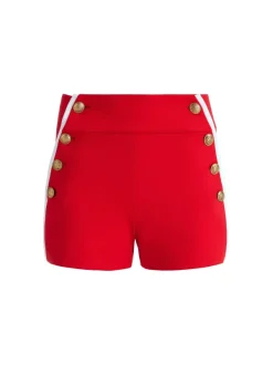 Women Alice and Olivia Narin High Rise Button Front Short