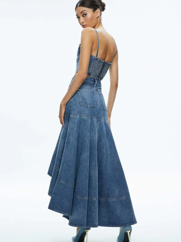 Women Alice and Olivia Natacha Spaghetti Strap Bustier