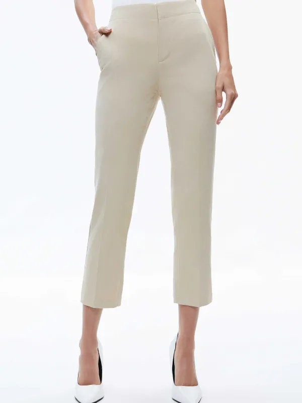 Women Alice and Olivia Nicky Chino Waistband Slim Ankle Pant