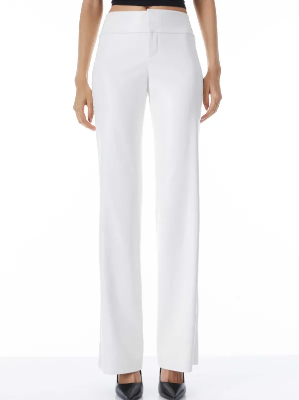 Women Alice and Olivia Olivia Vegan Leather Bootcut Pant
