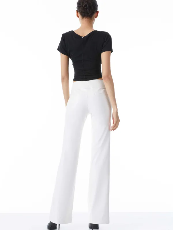 Women Alice and Olivia Olivia Vegan Leather Bootcut Pant