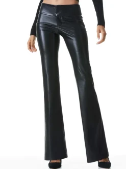 Women Alice and Olivia Olivia Vegan Leather Bootcut Pant