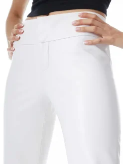 Women Alice and Olivia Olivia Vegan Leather Bootcut Pant