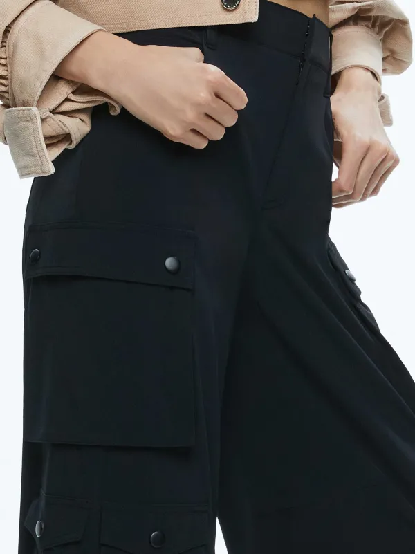 Women Alice and Olivia Olympia High Rise Ankle Tie Cargo Pants