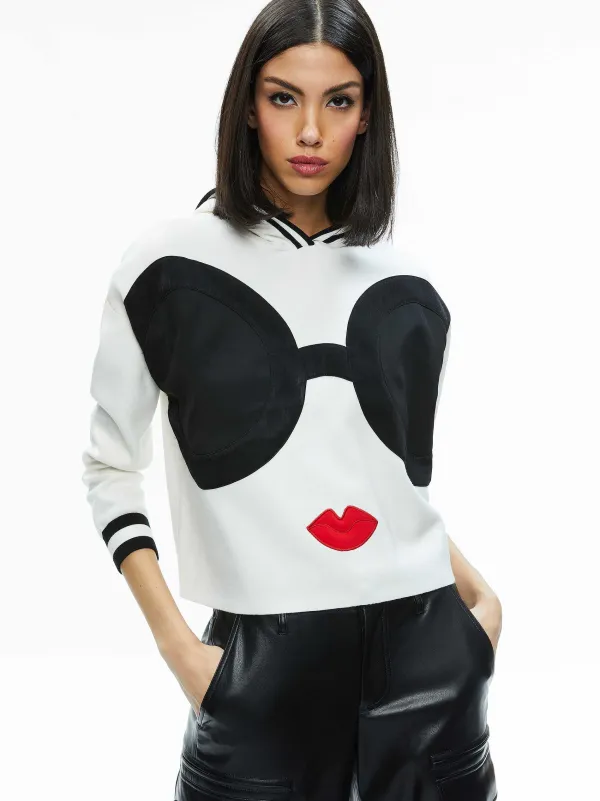 Women Alice and Olivia Oscar Staceface Hoodie
