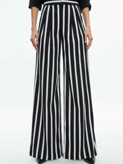 Women Alice and Olivia Pompey High Waisted Pleated Pants