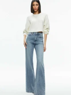 Women Alice and Olivia Posey Crewneck Sweater