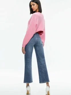 Women Alice and Olivia Posey Crewneck Sweater