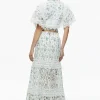 Women Alice and Olivia Reise Embroidered Tiered Maxi Skirt