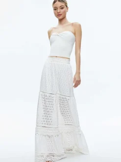 Women Alice and Olivia Reise Panelled Maxi Skirt