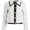 Women Alice and Olivia Renae Cropped Vegan Leather Jacket