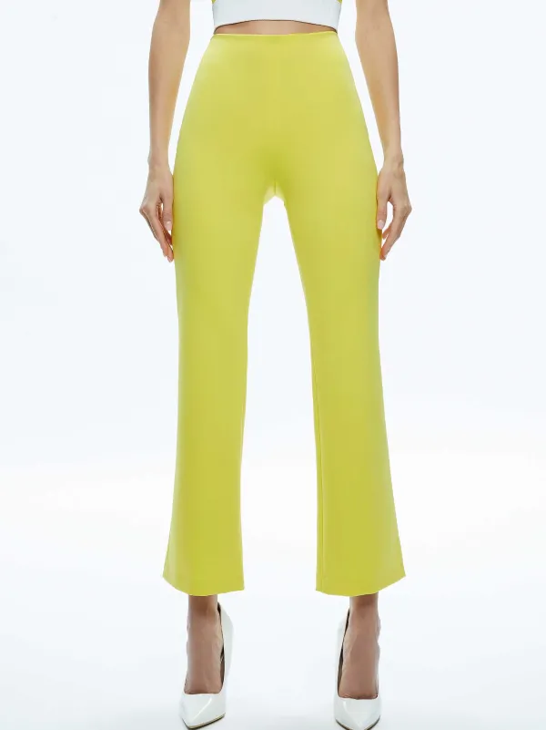 Women Alice and Olivia Rmp Mid Rise Back-Zip Bootcut Ankle Pant