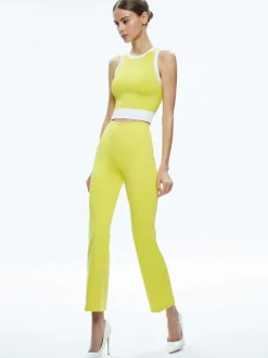 Women Alice and Olivia Rmp Mid Rise Back-Zip Bootcut Ankle Pant