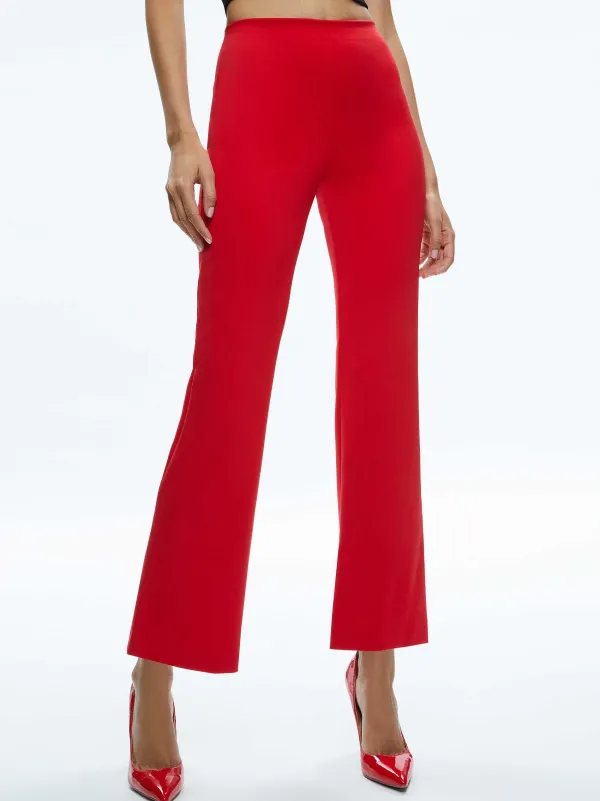 Women Alice and Olivia Rmp Mid Rise Back-Zip Bootcut Ankle Pant