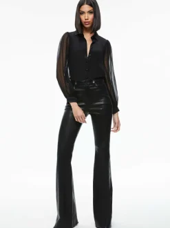 Women Alice and Olivia Roanne Blouson Sleeve Button Down