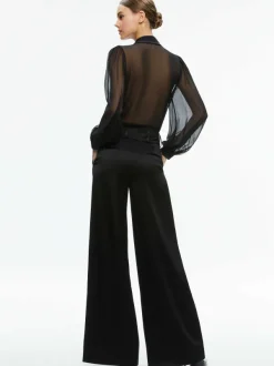 Women Alice and Olivia Roanne Sheer Blouse
