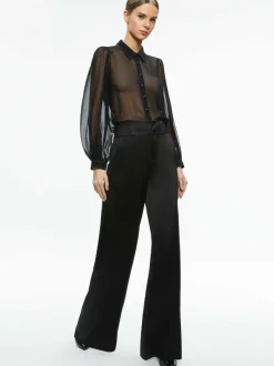 Women Alice and Olivia Roanne Sheer Blouse