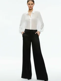 Women Alice and Olivia Roanne Sheer Blouse