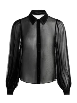 Women Alice and Olivia Roanne Sheer Blouse