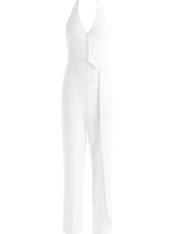 Women Alice and Olivia Robin Halterneck Vest Jumpsuit