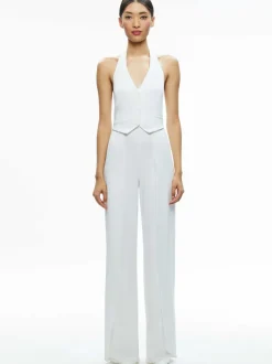 Women Alice and Olivia Robin Halterneck Vest Jumpsuit