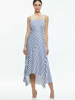 Women Alice and Olivia Rosa Asymmetrical Slip Dress