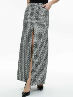 Women Alice and Olivia Rye Tweed Maxi Skirt