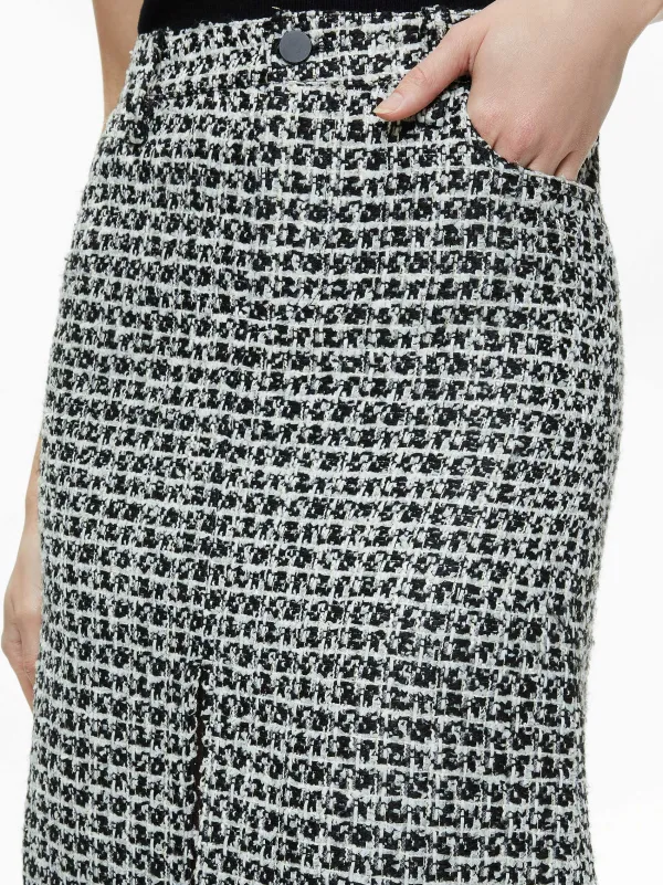 Women Alice and Olivia Rye Tweed Maxi Skirt