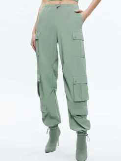 Women Alice and Olivia Shara Mid Rise Parachute Cargo Pants