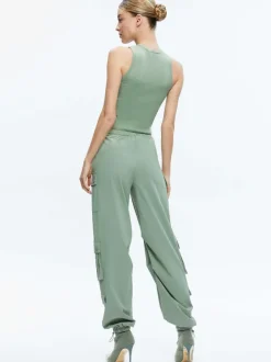 Women Alice and Olivia Shara Mid Rise Parachute Cargo Pants