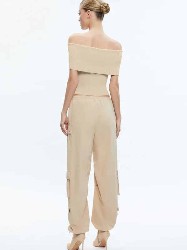 Women Alice and Olivia Shara Mid Rise Parachute Cargo Pants