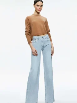 Women Alice and Olivia Sherrell Crew Neck Pullover