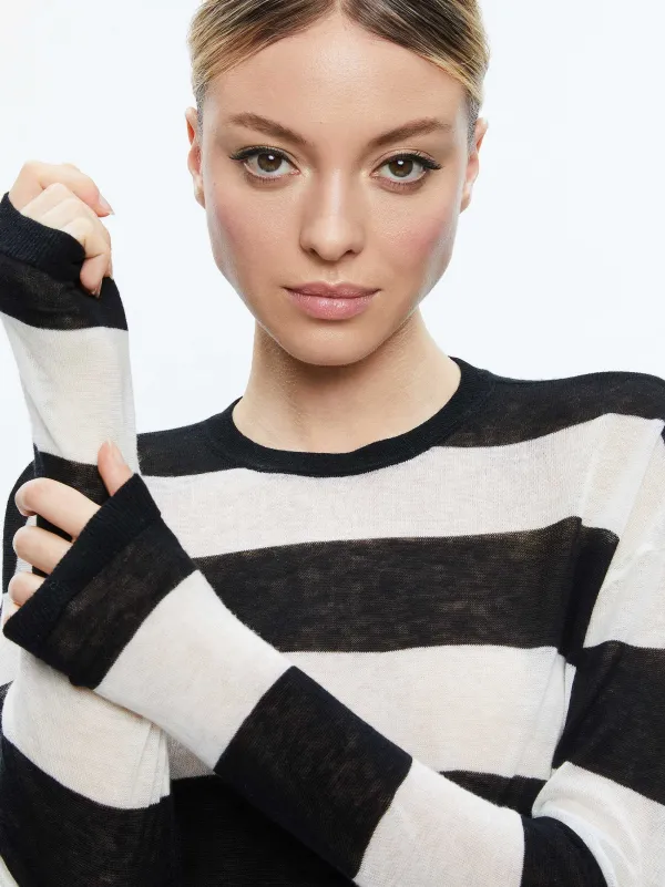Women Alice and Olivia Sherrell Crew Neck Pullover
