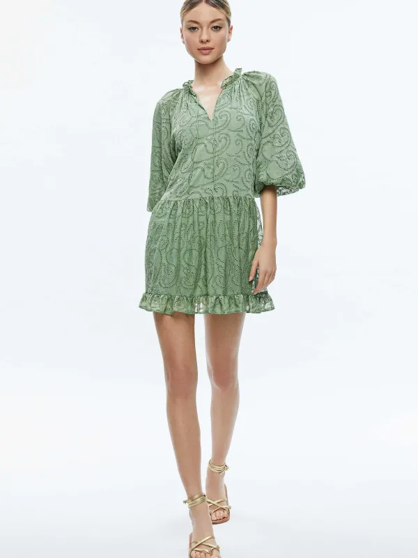 Women Alice and Olivia Sherrie Gathered Tunic Dress